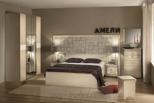 Модульная спальня Амели (Глазов-мебель) Дуб Отбеленый